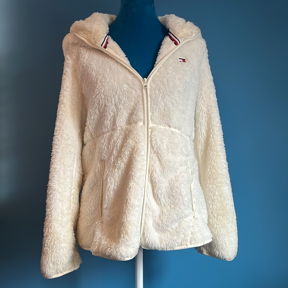 Tommy Hilfiger Zip-up Faux Fur Teddy Jacket